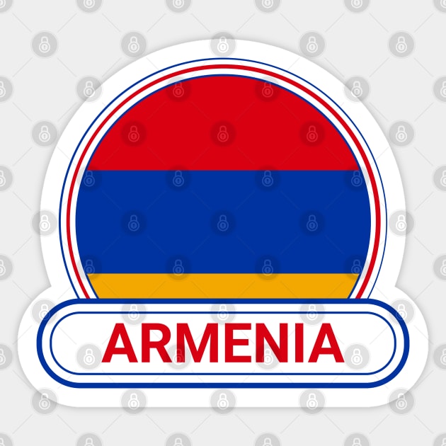 Armenia Country Badge - Armenia Flag Sticker by Yesteeyear
